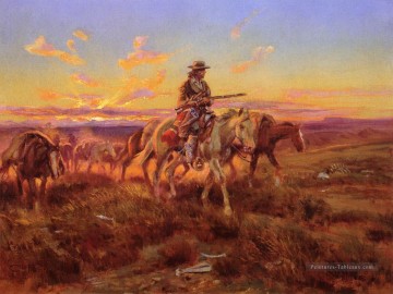 le trader gratuit 1925 Charles Marion Russell Indiana cow boy Peinture à l'huile